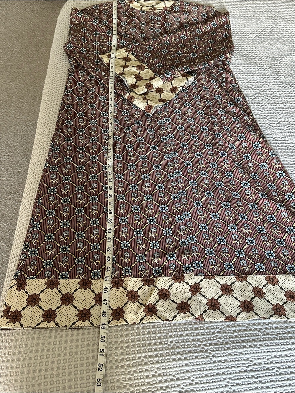 Sézane x Antoinette Poisson Dress Madder Red Heart Print Silk Blend Size 12 - Picture 11 of 14